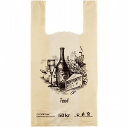 Пакет майка ПНД "Food" 30(16)х55(17мкм) 1/100/2000шт.