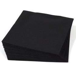 Салфетки бумажные 1-слойные 24х24 черные 400 штук в упаковке в коробке 18 упаковок