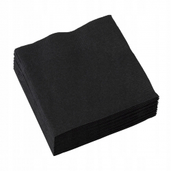 Салфетки бумажные 2-слойные 24х24 черные 250 штук в упаковке в коробке 18 упаковок