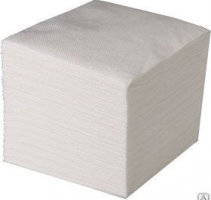 Салфетки бумажные 1-слойные 24х24 белые 400 штук в упаковке в коробке 18упаковок