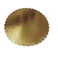 Подложка для торта фигурная (золото/белая) Д=20 / 3.2мм