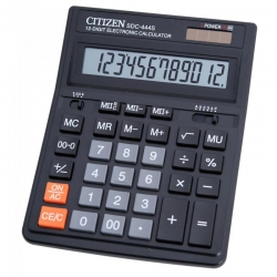 Калькулятор настольный Citizen SDC-444S 12-разрядный черный