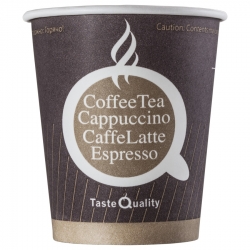 Стакан бумажный(250мл) "Taste Quality" HB80-280 Coffee d = 80  75/1500 1уп/20уп